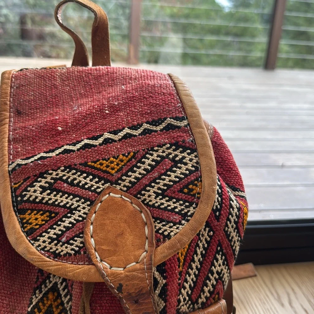 Handcrafted Moroccan Backpack - Picture 2 of 3